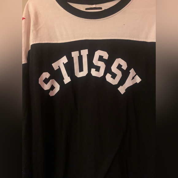 Stussy Black and Red Long Sleeve Tee - Picture 2 of 8
